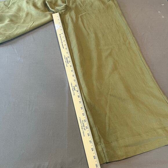 Joie Women's Wide Leg Pants - Olive - Size L - NWT - Picture 6 of 11